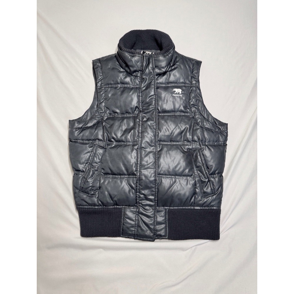 Predator Polar‎ Bear Down Puffer Gray Vest Sleeveless Jacket Womens Large